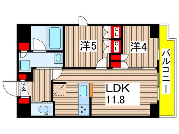 プラウドフラット森下Ⅳの物件間取画像